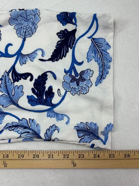 Amanda Blu "Blu Acanthus Leaf" Pajama Set Blue Floral Button Down Small - Picture 8 of 8